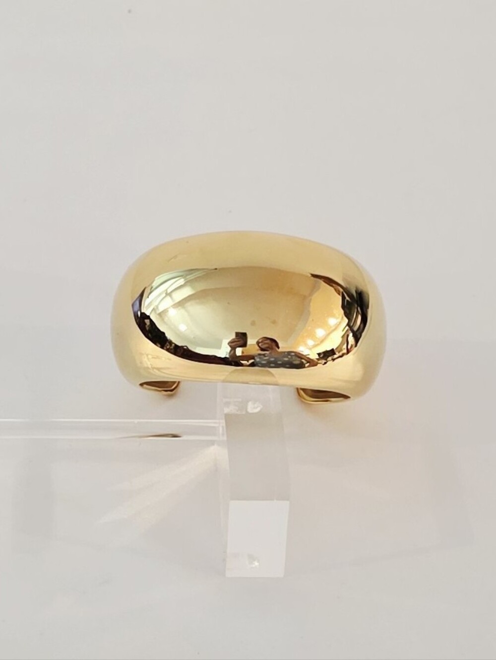 Dome Golden 1.5" Thick Cuff Bracelet New